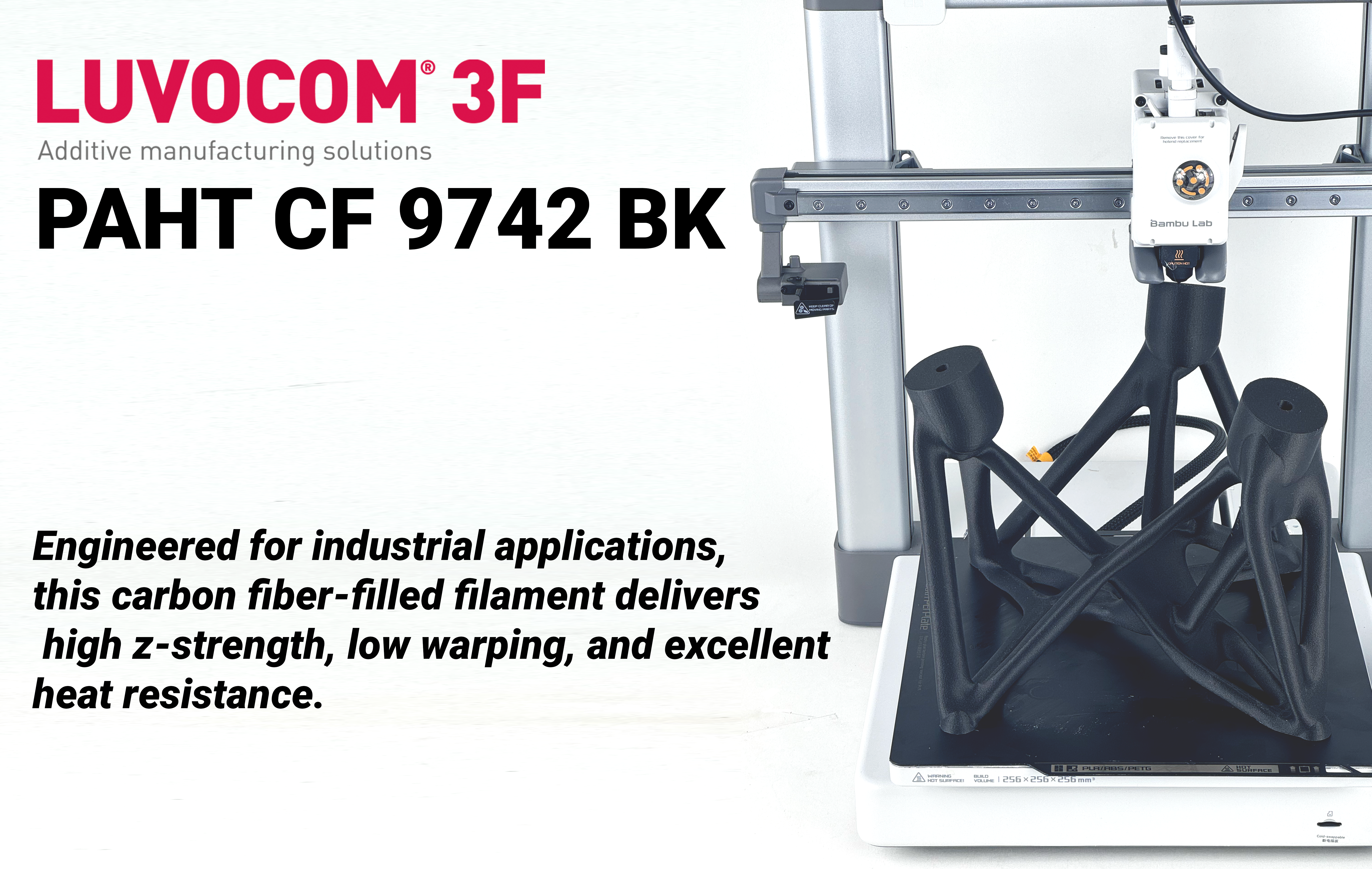 FABIUS エコシャルム Introducing LUVOCOM 3F PAHT® CF 9742 BK Filament