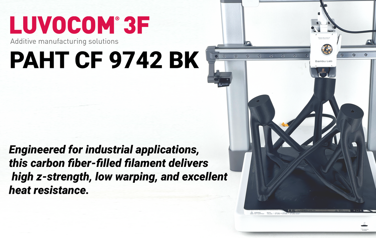 Introducing LUVOCOM 3F PAHT® CF 9742 BK Filament