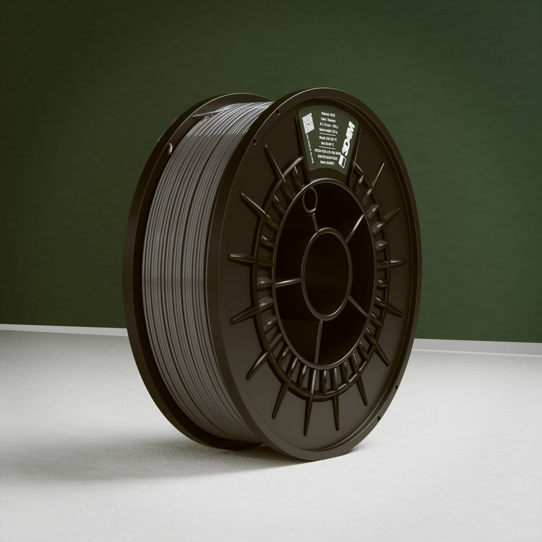 PETG Filament, Titanium, 750 g, 1.75 mm