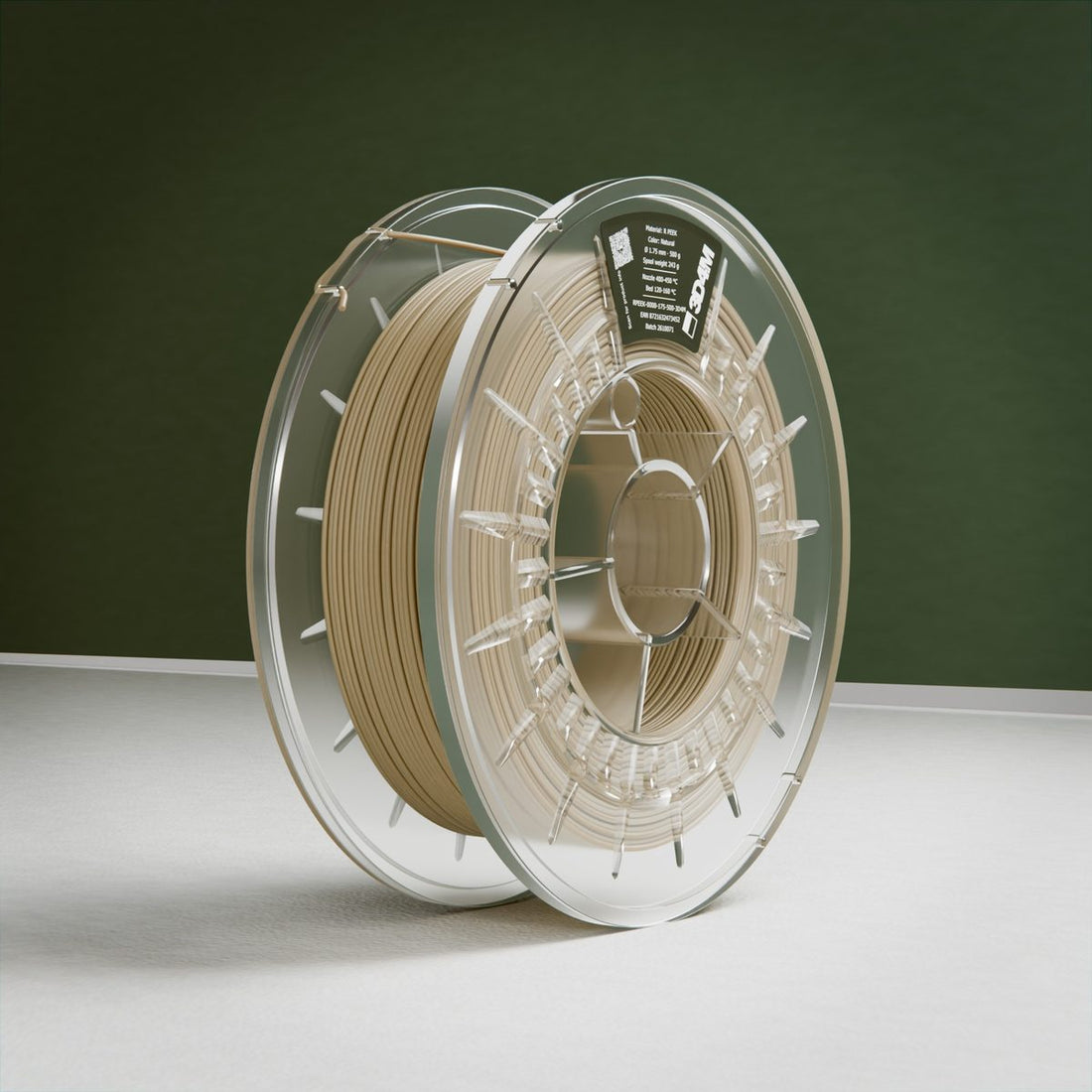 R PEEK Filament, Natural, 500 g, 1.75 mm