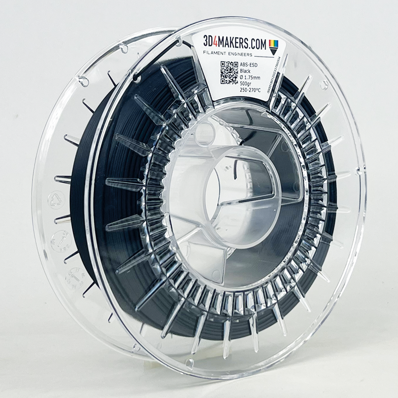 ABS ESD Black filament 3d printing 3D4Makers for 3D printers