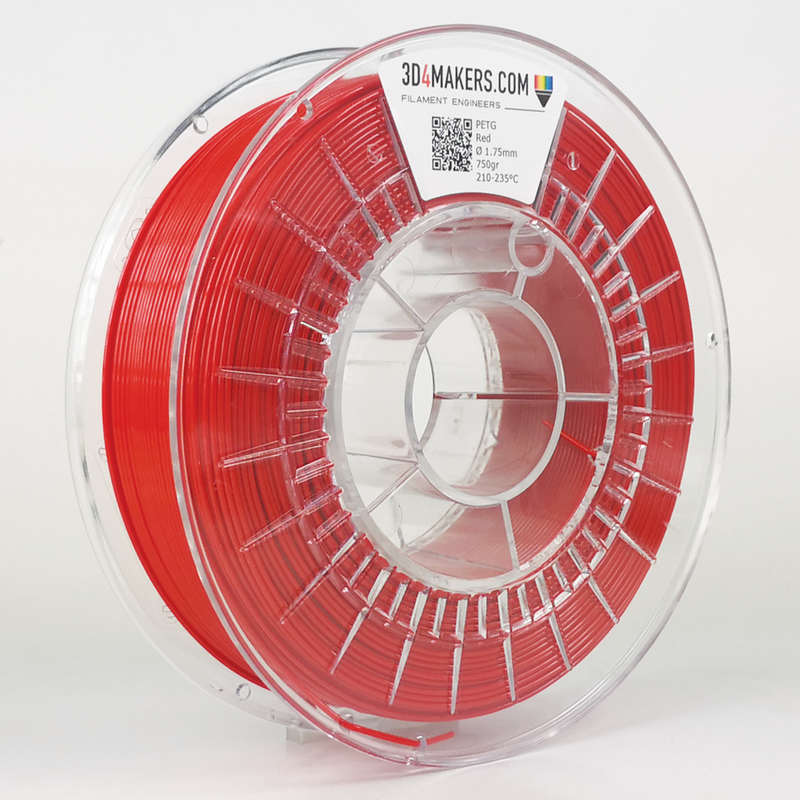 PETG Filament 3D printing Red 3D4Makers