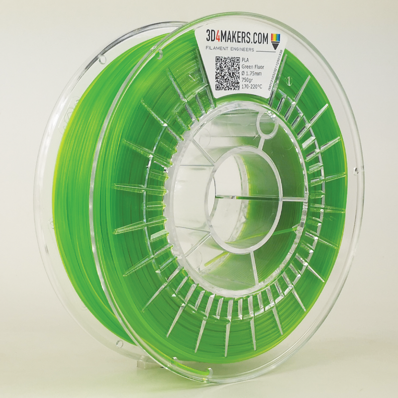 PLA Filament 3d printing Green Fluor 3D4Makers