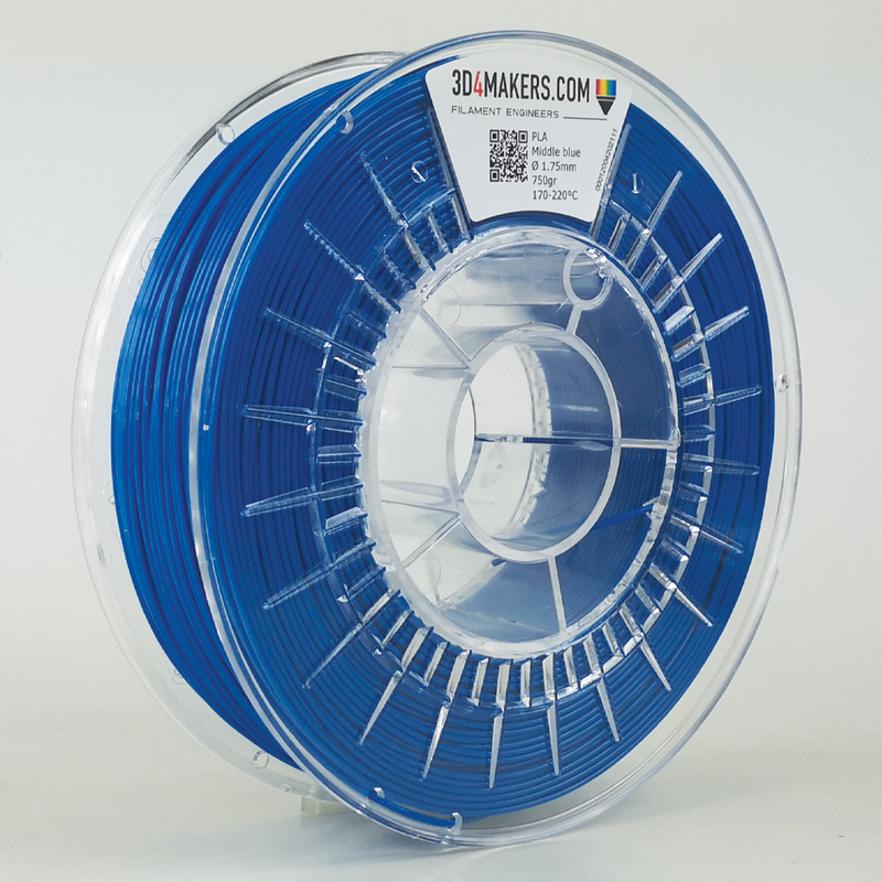 PLA Filament 3d printing Middle Blue 3D4Makers