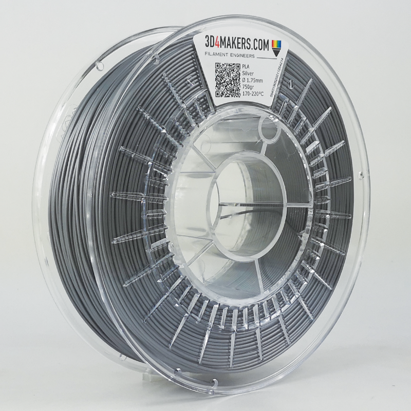 PLA Filament 3d printing Silver 3D4Makers